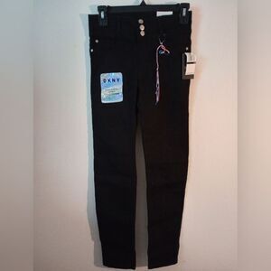 DKNY Black Stretch Denim Skinny Jeans Size 14